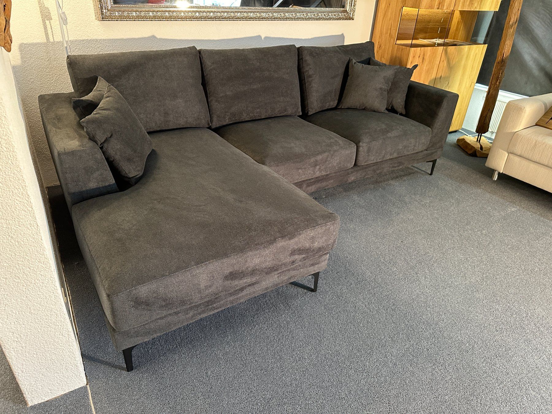 Sofas: Sofa GINO Stoff Aston schwarz 184 x 258 cm – Neu und originalverpackt aus Unterentfelden von moebelrufli 1