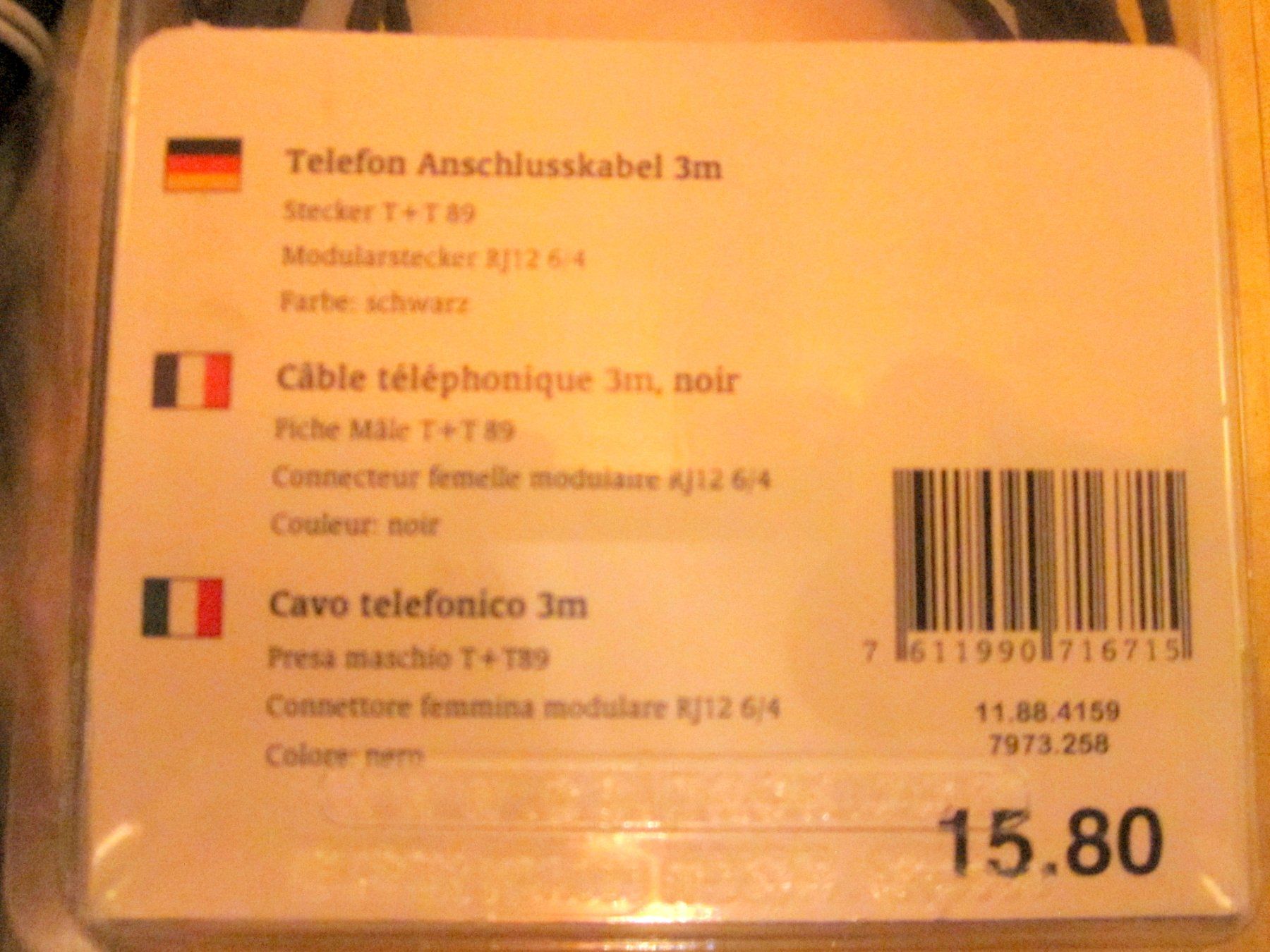 Cavi: Telefonkabel diverse – Usato da Binningen venduto da flugi30 2