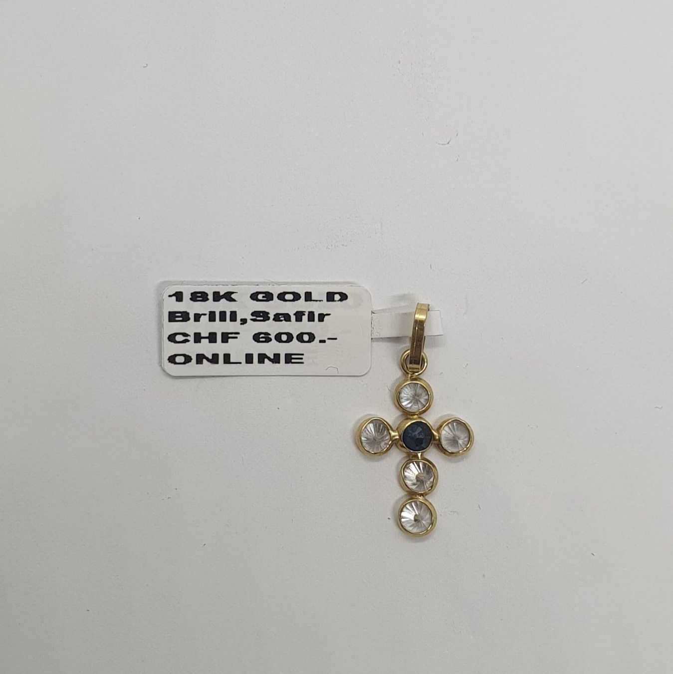 Ciondoli: Echt 18K Gold - Kreuz Anhänger – Usato da Luzern venduto da Luzern-Goldhaus 1