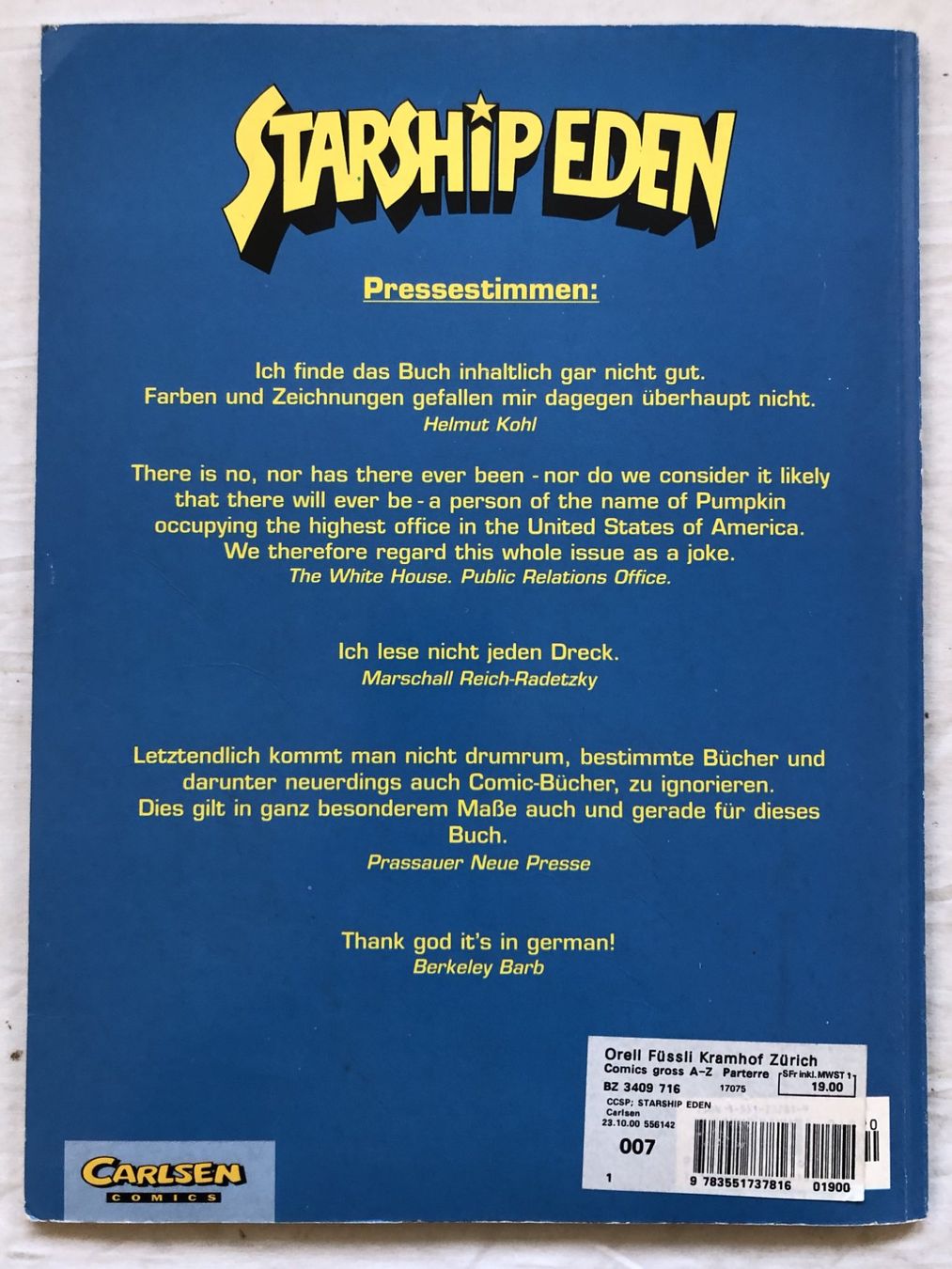 Fumetti: Seyfried & Ziska - Starship Eden - Comicalbum – Usato da Schaffhausen venduto da durruti 3