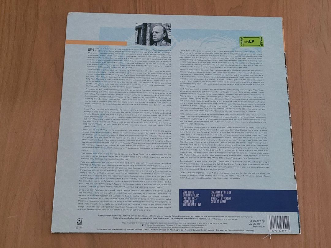 Dischi in vinile: LP  Pete Townshend – Usato da Martigny venduto da MZ-67 1