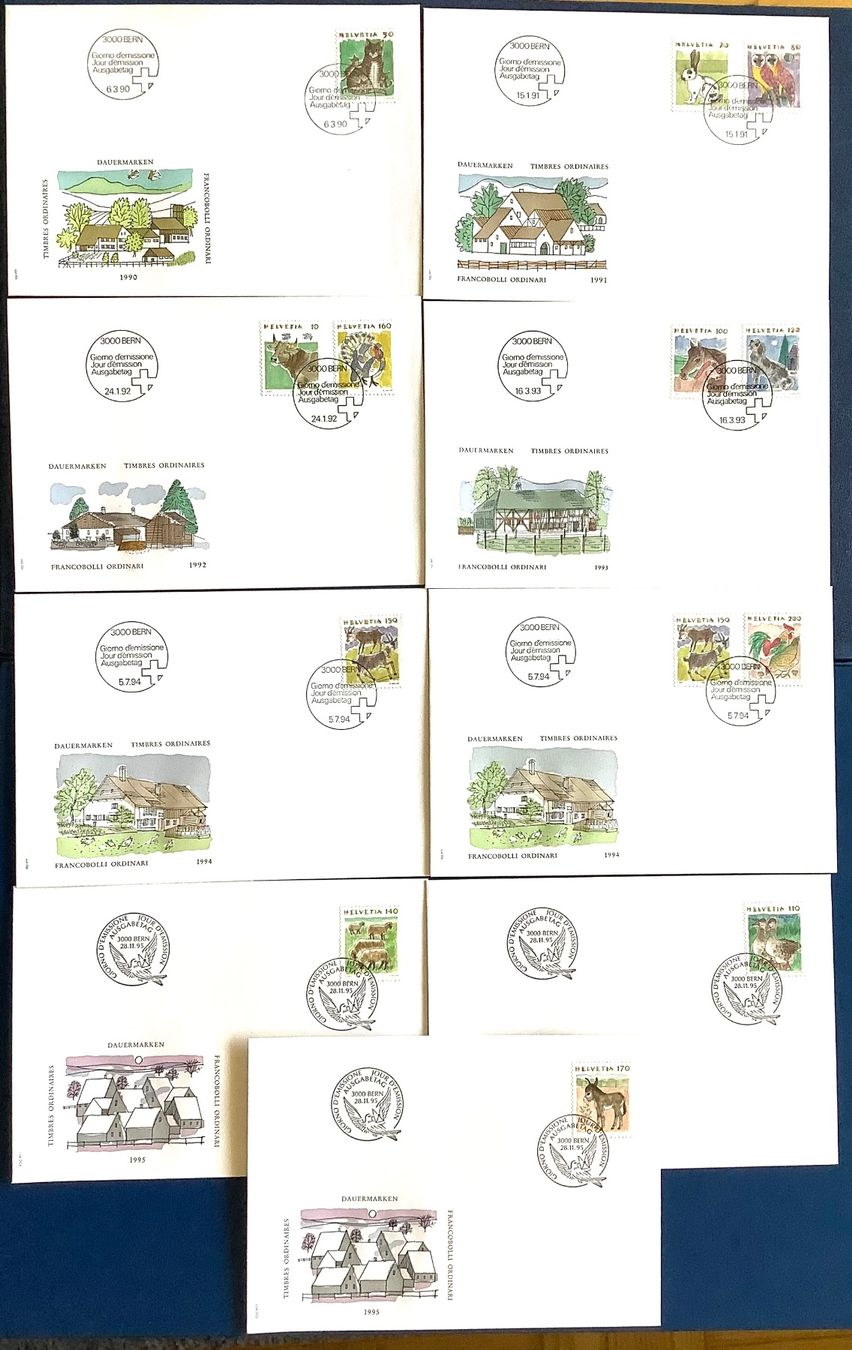 Tutti i francobolli: 1990-1995 / FDC Tiere – Nuovo (secondo la descrizione) da Liestal venduto da Skunk02