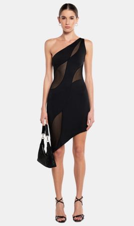 OW Collection – CURVE Shift Dress, Schwarz