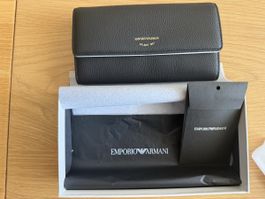 Portemonnaie Leder schwarz Emporio Armani neu