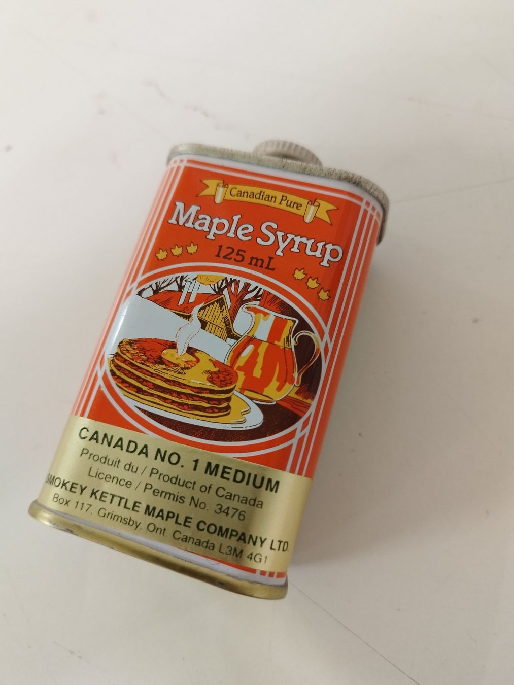 Barattoli: Antike Blechdose "Canadian Pure" Maple Syrup 125mL – Usato da Uster venduto da NEVERLASTTRADING 2