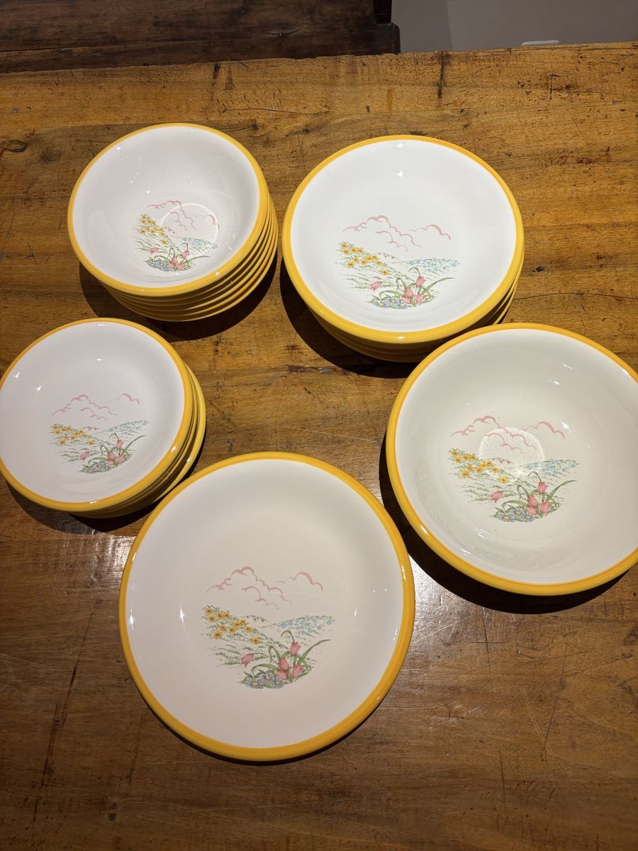 Geschirrsets: Set di piatti -per sei persone -  vintage con decoro – Gebraucht aus Vezia von rit_7ypb 1