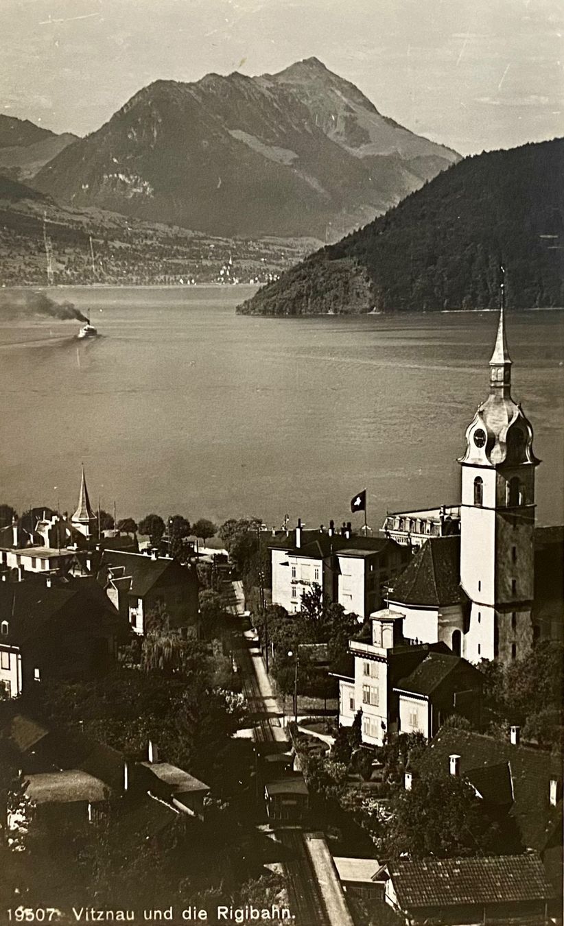 Cartoline postali: VITZNAU & die Rigibahn - Vierwaldstättersee – Usato da Root venduto da ENGLAND-TREASURES 1