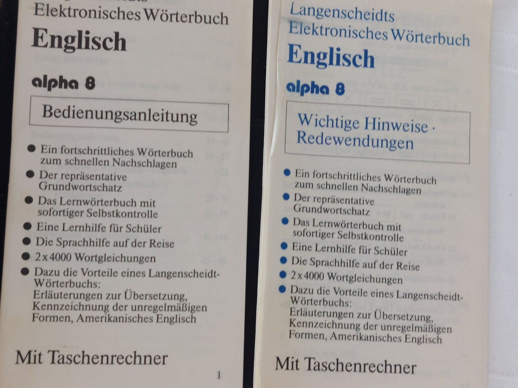 Calcolatrici tascabili: Langescheidt Alpha 8 - Elektronischer Übersetzer Nostalgie – Usato da Frauenfeld venduto da Hmei8293 5