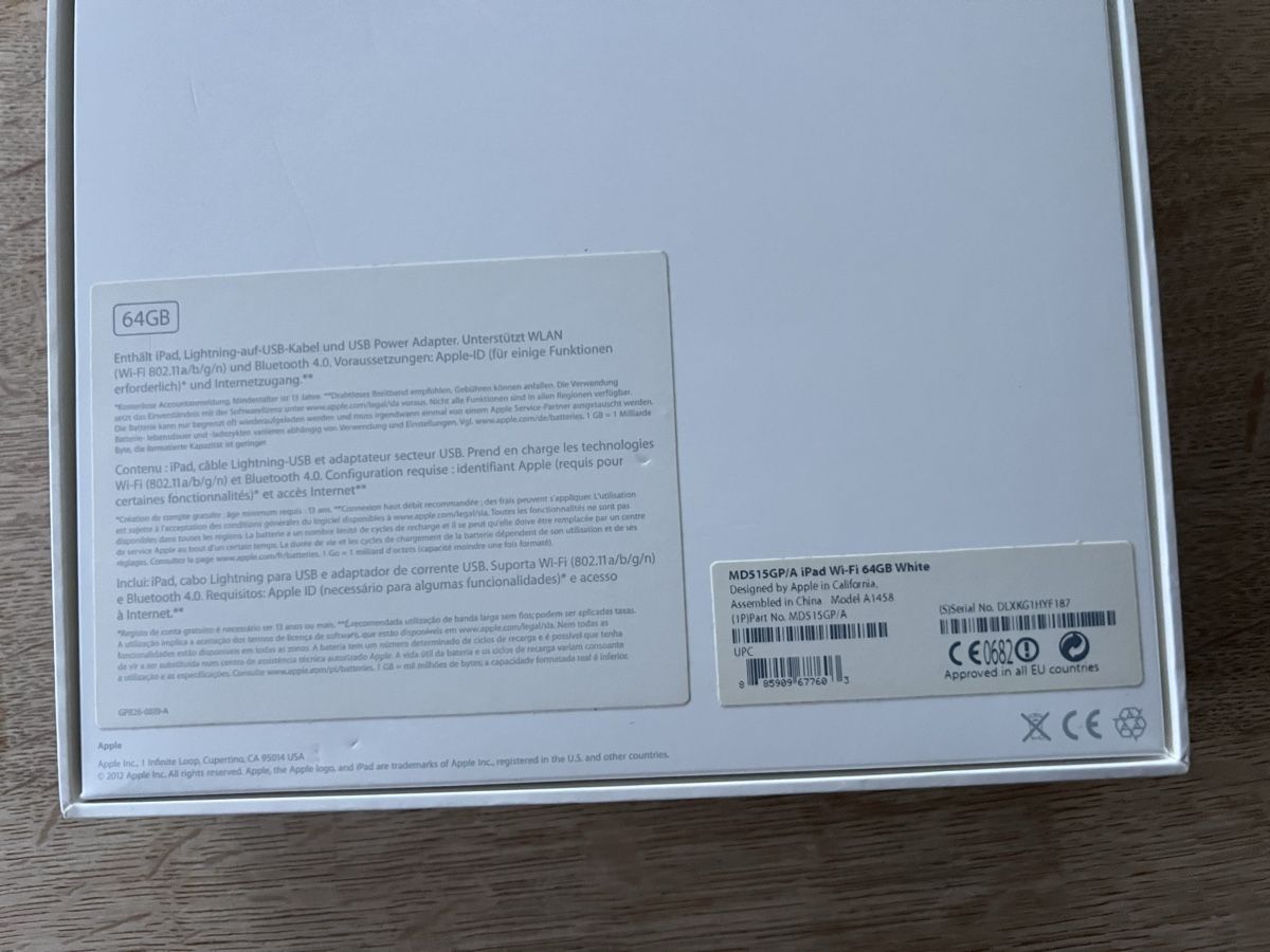 Apple Tablet PC: Apple iPad 4. Generation Wi-Fi 64 GB Weiss – Usato da Beromünster venduto da rin10 7