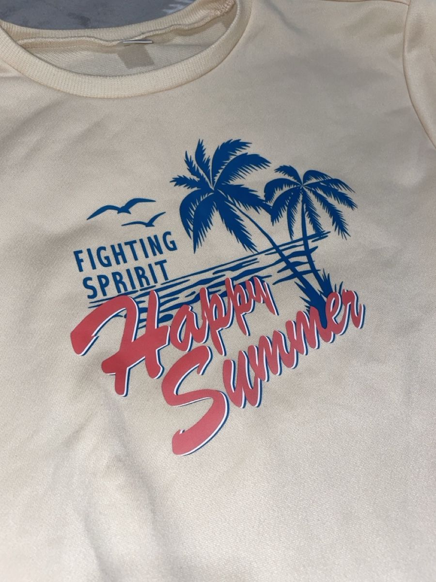 Maglioni & Felpe: Sweatshirt Happy Summer Print beige – Nuovo (secondo la descrizione) da Rüfenacht BE venduto da Edinas_shop 1