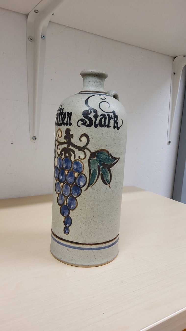Tutte le decorazioni: Antike Weinflasche "Gatten Stark" Steingut, Herbstdeko – Usato da Herisau venduto da Nluanalucas