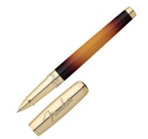 S.T. Dupont  Limitierte Ausgabe braun-gelber Rollerball-Stif