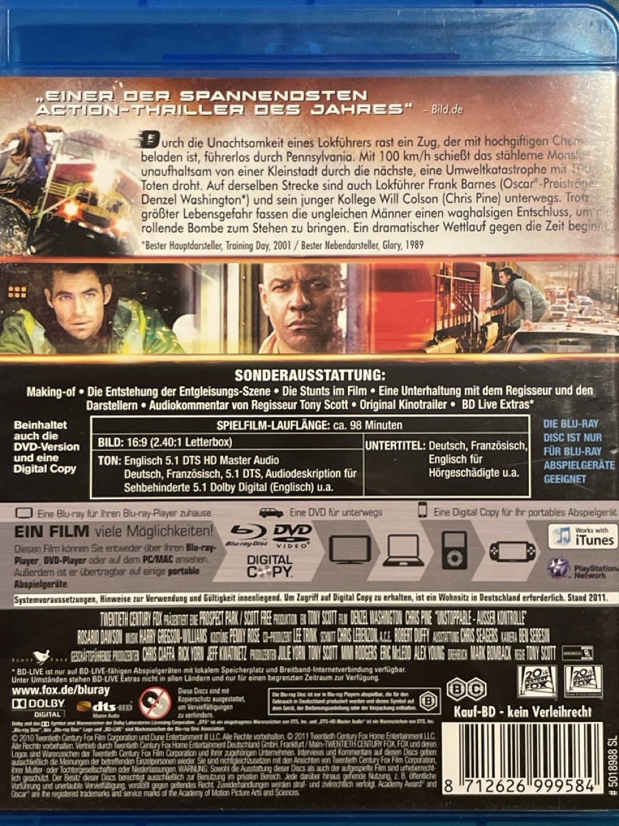Alle DVDs: Unstoppable - Ausser Kontrolle  (2010) – Gebraucht aus Waldenburg von Gonzo8 1