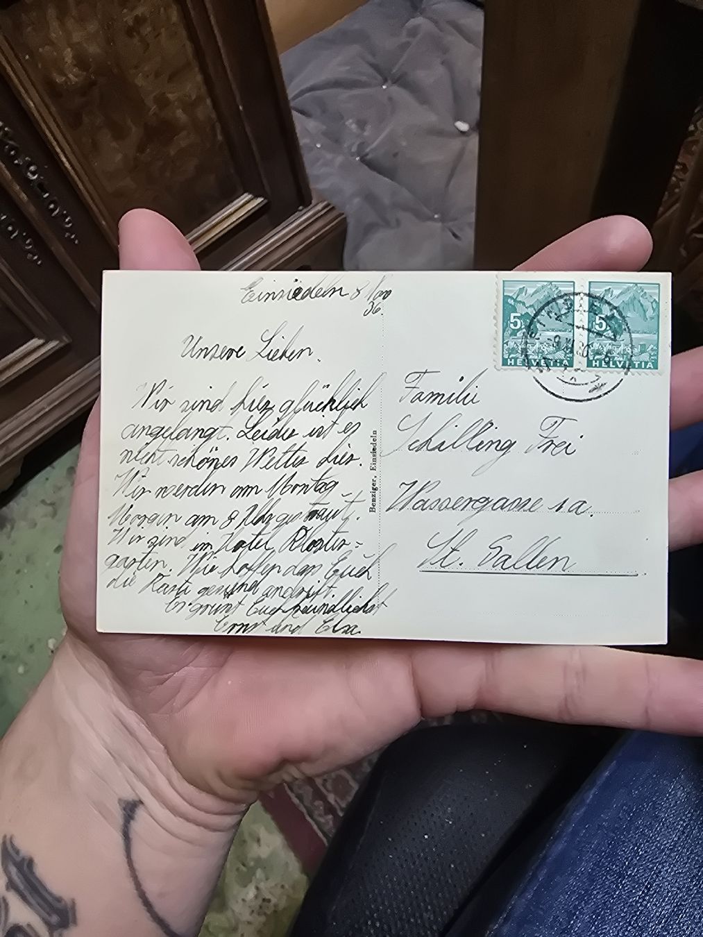Cartoline postali: Alte Ansichtskarte Einsiedeln gelaufen (Q) – Usato da Rorschach venduto da TimelessTrading 1