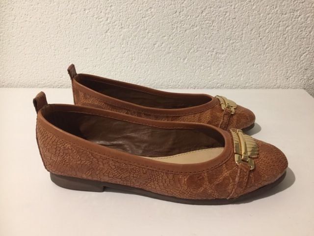 Scarpe da donna: Ballerinas hellbraun aus Leder – Usato da Bülach venduto da Gluecksgriff 1