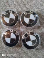 4x BMW Nabendeckel Kappe 68mm schwarz weiss