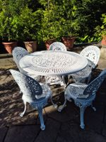 Gartensitzgruppe weiss Metall