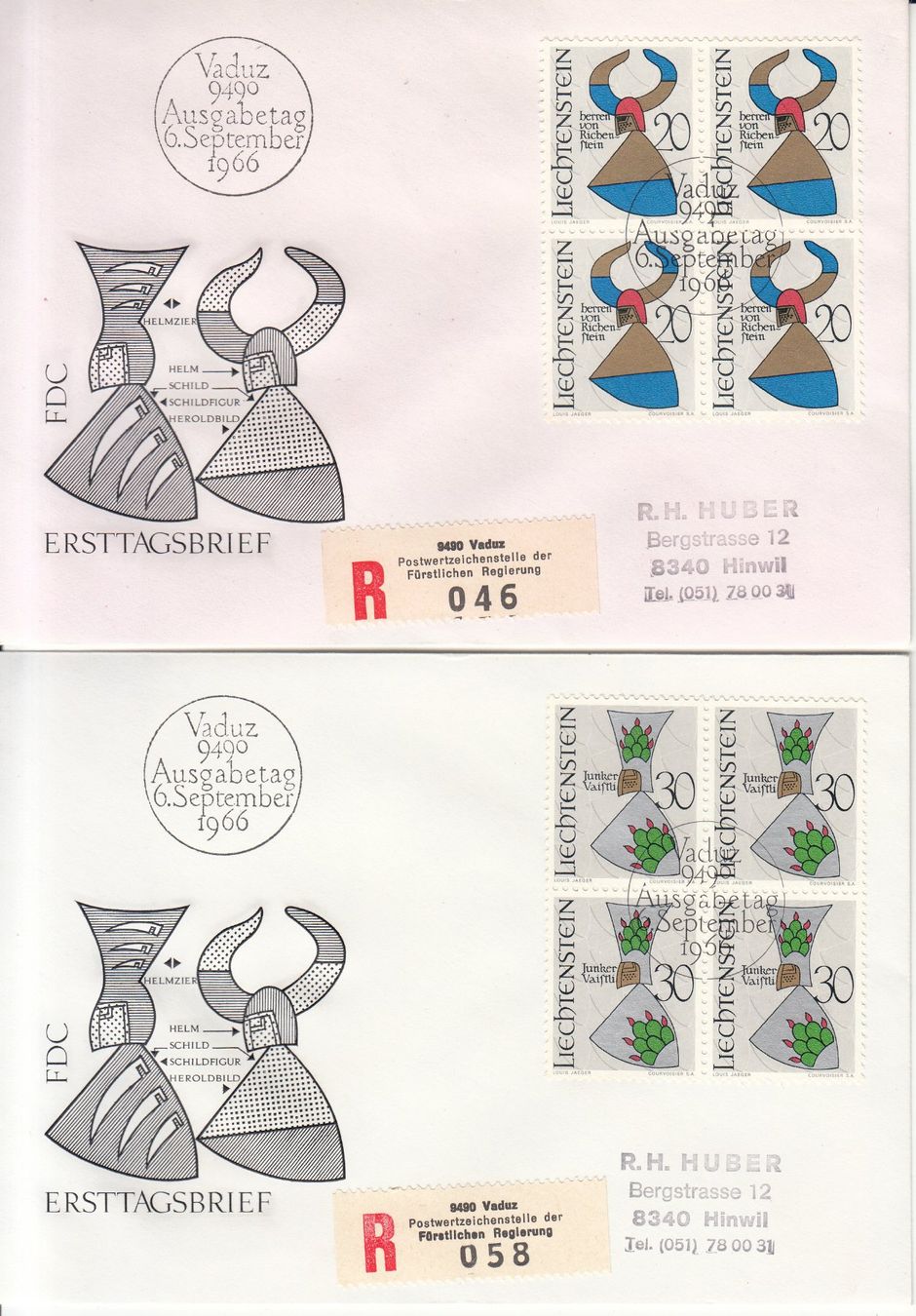 Tutti i francobolli: LBK 400 - 403 im 4er-Block FDC – Usato da Bürglen TG venduto da StampGraf 1