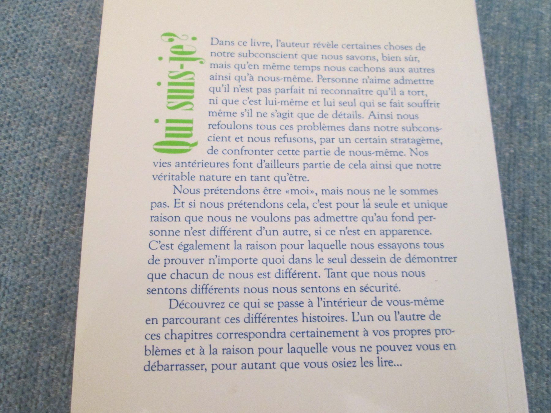 Libri: Qui suis-je? – Usato da Neuchâtel venduto da Dualseele 5