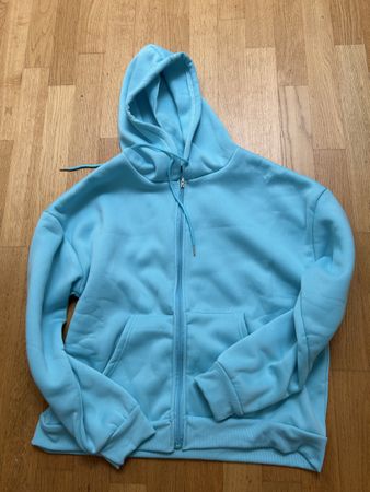 Kapuzenpullover mint mit Reissverschluss Gr. L