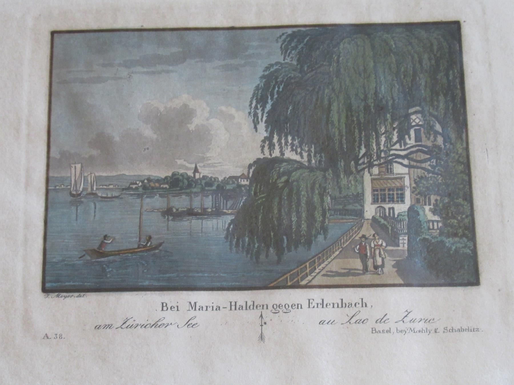 Incisioni: J.  J. Meyer Maria Halden Erlenbach 1835 – Usato da Adliswil venduto da buch_und_kunst 1