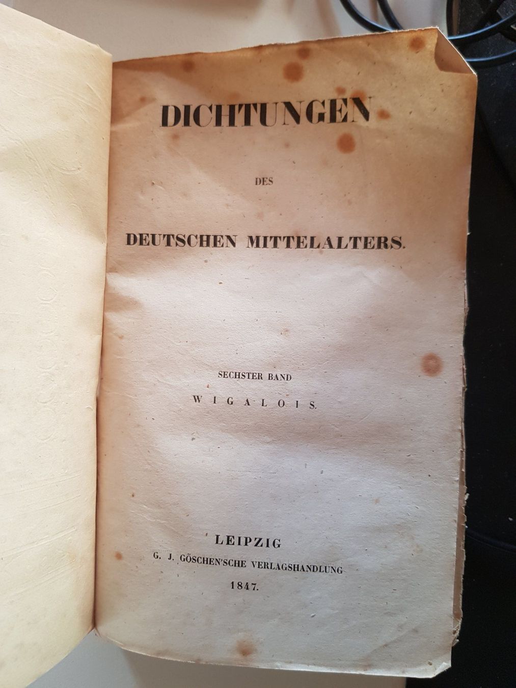 Bücher: antikes Buch: Wigalois aus 1847 – Gebraucht aus Walterswil BE von Lonitti 1