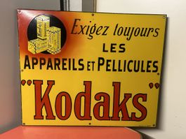 Emaille Reklameschild Kodak Apparate Film Japy 80cm