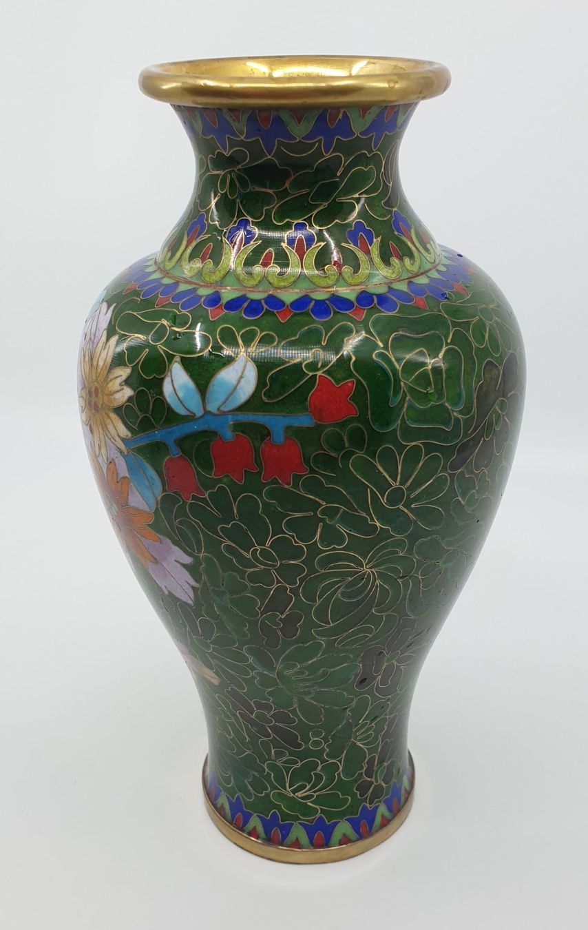 Vasi & Recipienti: Grüne Cloisonné Vase – Usato da Emmen venduto da magelan 2