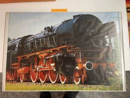 Dampflokomotive Bild JJB 01 220 gerahmt 90.5 cm & 60.5 cm