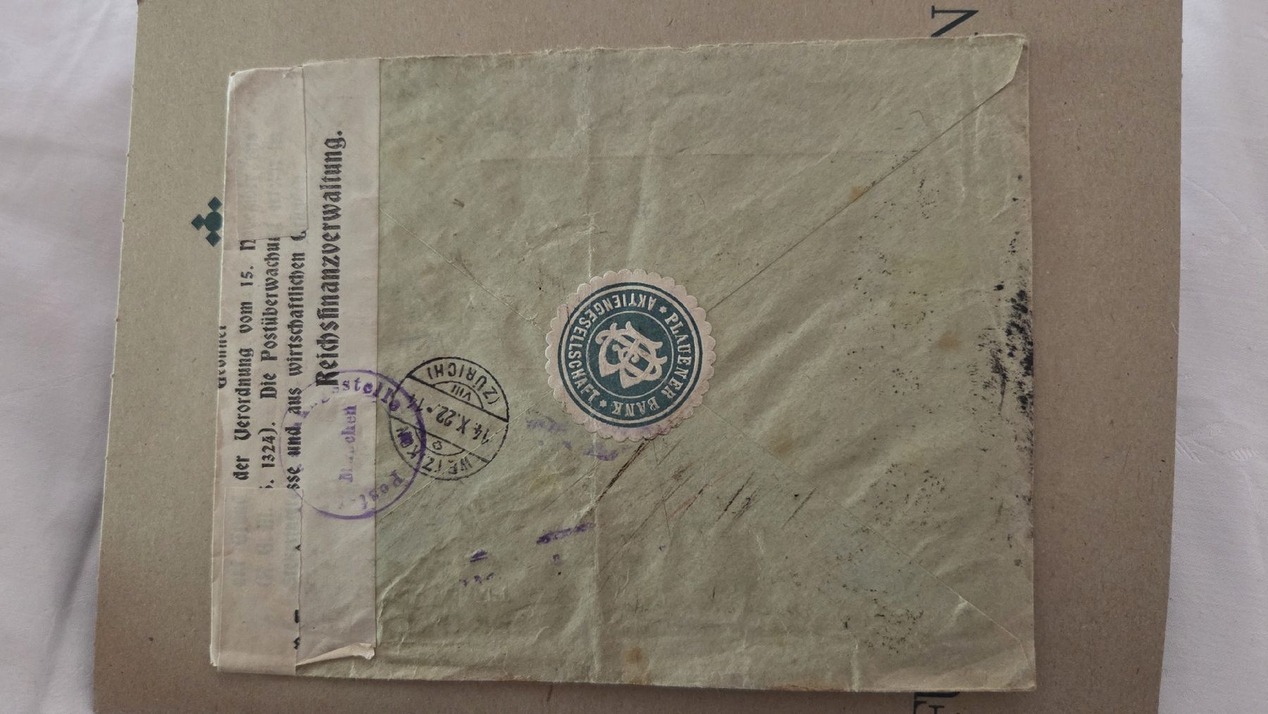 Tutti i francobolli: 1922 Brief  Deutsches Reich – Usato da Arni AG venduto da Moth68 1