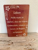 Deko Blechschild mit Spruch, Neu