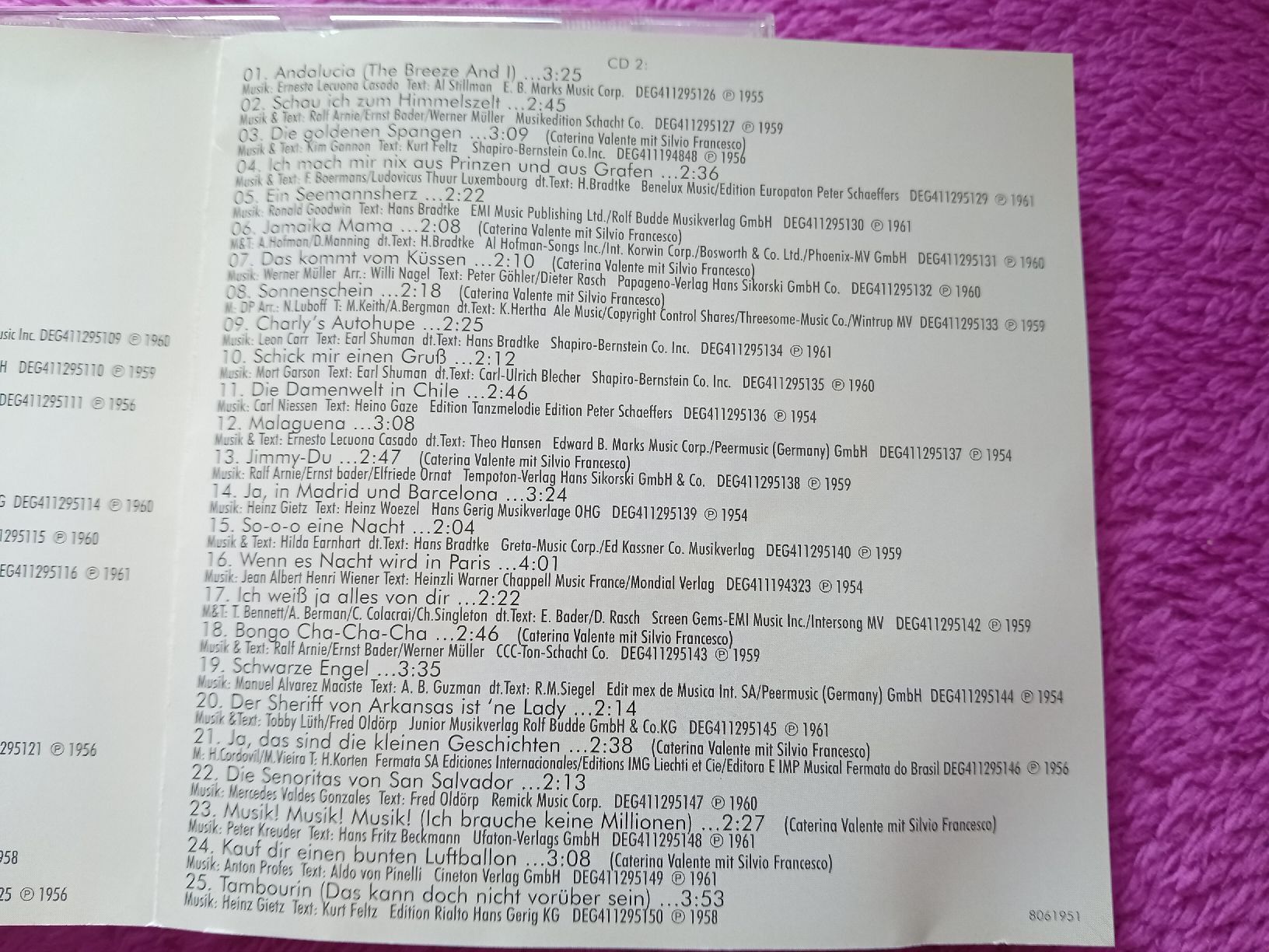 CDs: Doppel-CD Caterina Valente – D'occasion à Witterswil par hele04 2