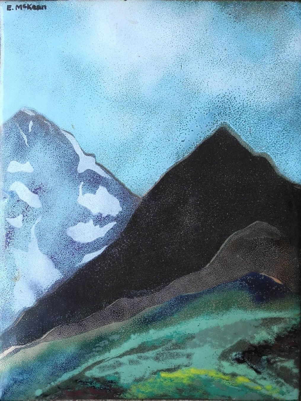 Gemälde: Blick auf Eiger vom Männlichen  sign. Mc Kean – Gebraucht aus Wünnewil-Flamatt von ImposantArt