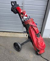 Gebrauchter Golfwagen (Trolley) mit Golfbag & Schlägern