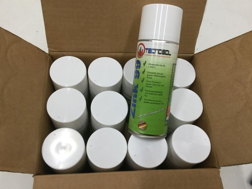 BREHMA Zinkspray 400ml - 12 Dosen Set Für Professionellen Korrosionsschutz Auf Stahl