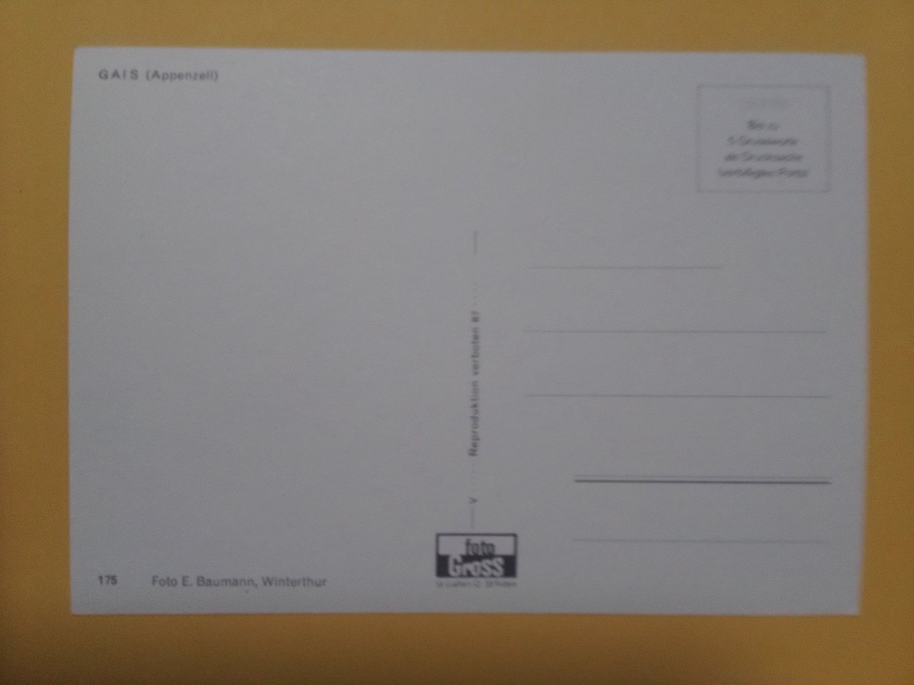 Cartoline postali: Gais Appenzell AR Bahnhof Dorfplatz Auto – Usato da Küttigen venduto da Melisch1000 1