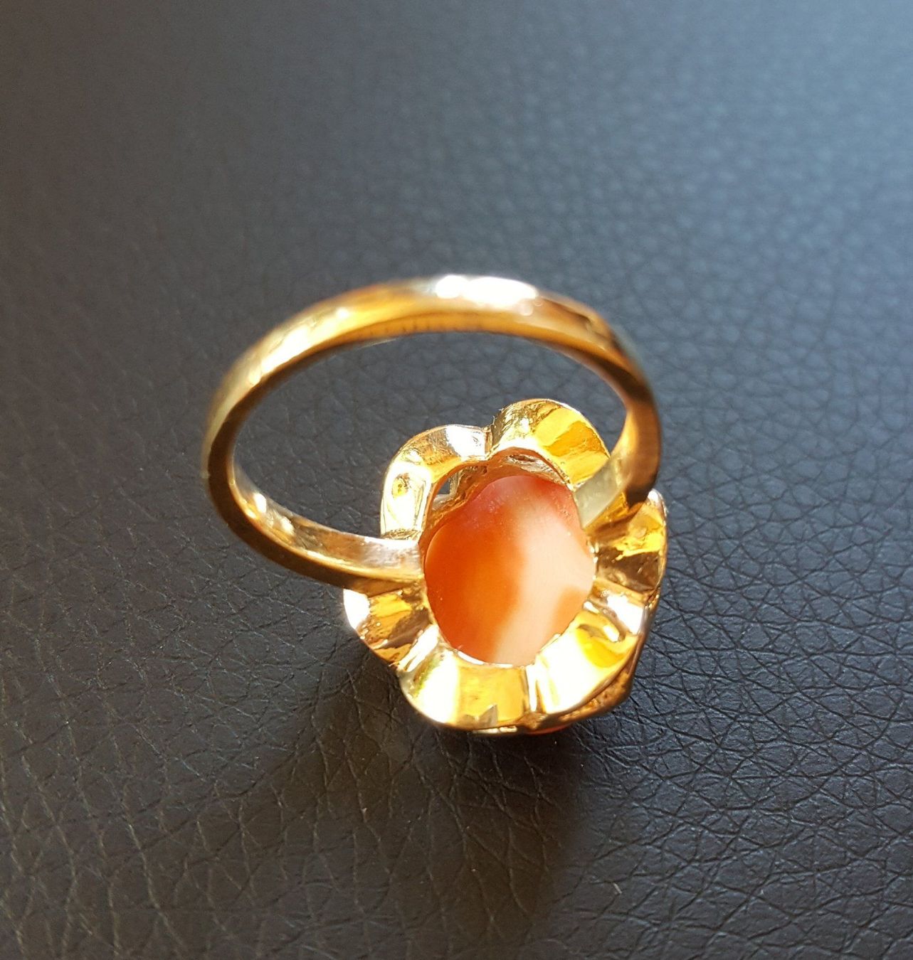 Anelli: Massiv 585 Gold Ring Mit Koralle – Usato da Wald ZH venduto da Dasilver 8