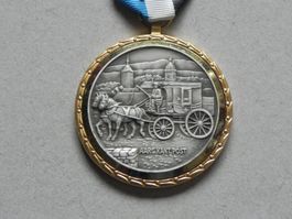 Medaille Postkutsche Kutsche Kanton Aargau AG Post 1991