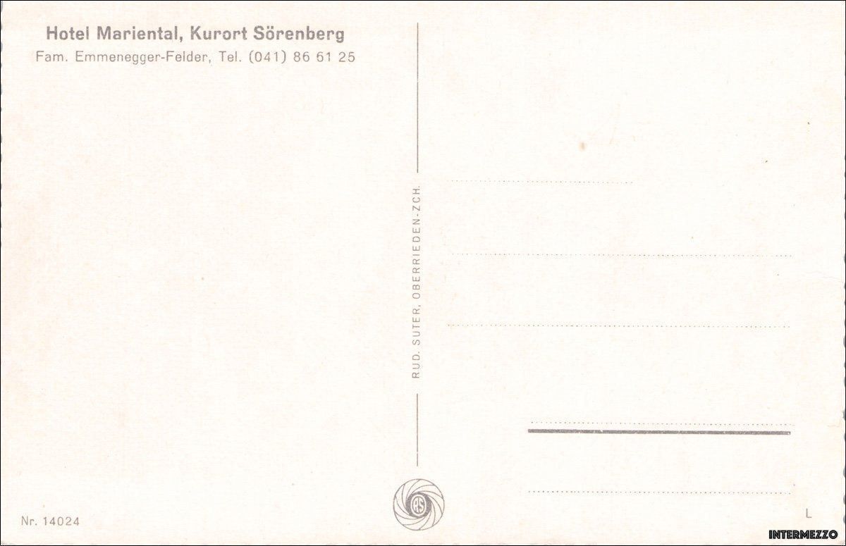 Cartes postales: Sörenberg // Hotel Mariental Oldtimer – D'occasion à Basel par intermezzo12 1