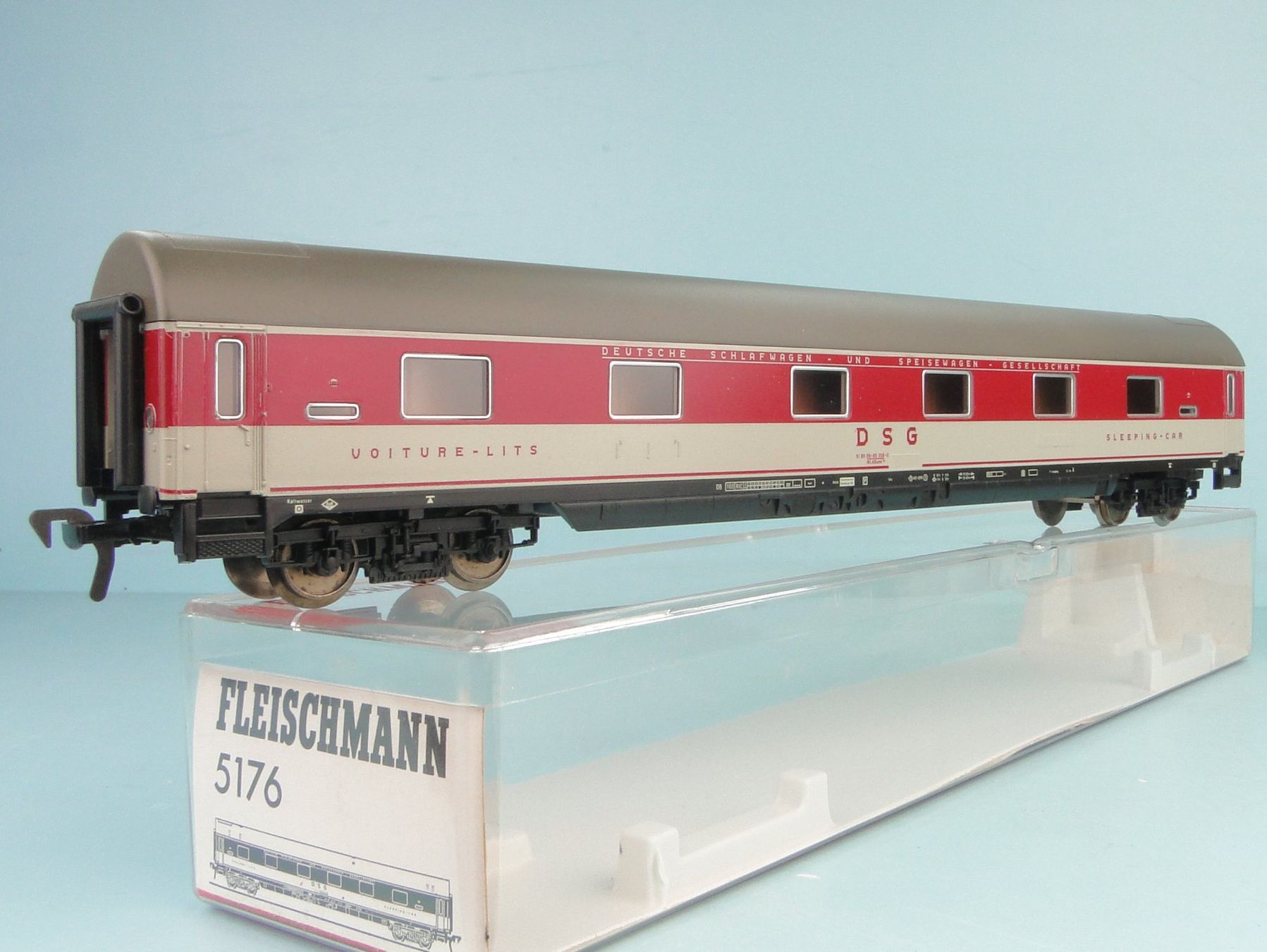 Fleischmann Modellini di ferrovie: Fleischmann H0 5176 DSG Schlafwagen. Neu – Usato da Bülach venduto da cann11
