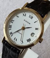 EDOX Swiss Made Vergoldet Elegante Damenuhr