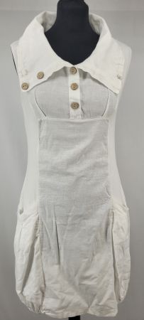 BABY DOLL Robe blanche sans manches TAILLE M