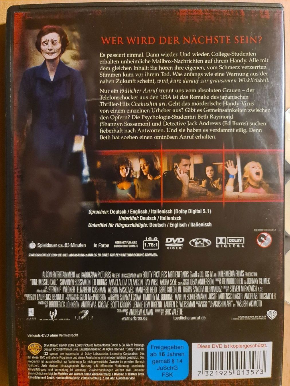 Tutti i DVDs: DVD tödlicher Anruf – Usato da Dintikon venduto da Vexi 1