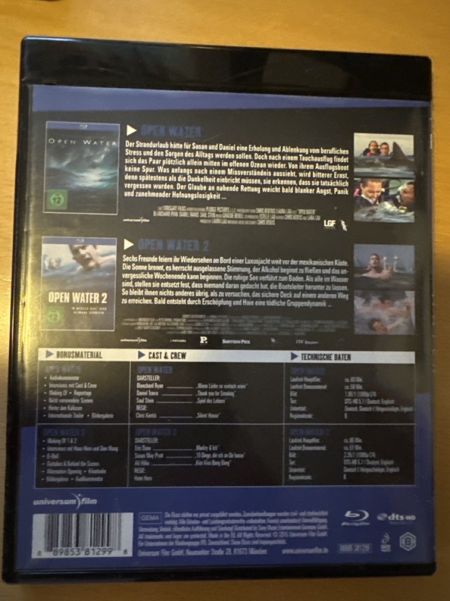Tutti i DVDs: Open Water 1+2 – Usato da Brunnadern venduto da Nanuk60 1