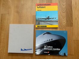 LOT  3 Luftfahrt & Swissair Jumbo Bücher 70er bis 2000er