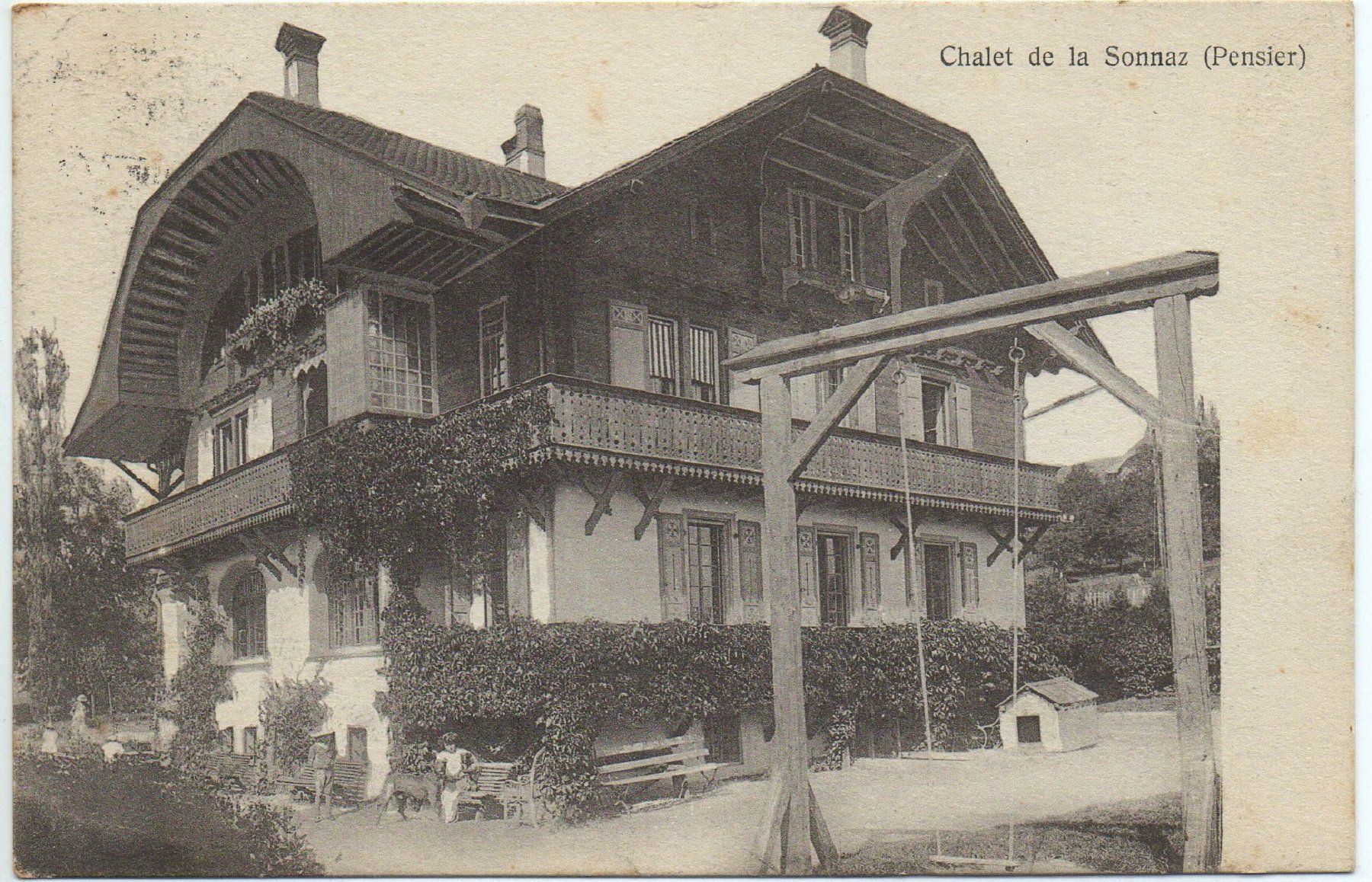 Ansichtskarten: PENSIER Chalet de la Sonnaz – Gebraucht aus Jona von philajona