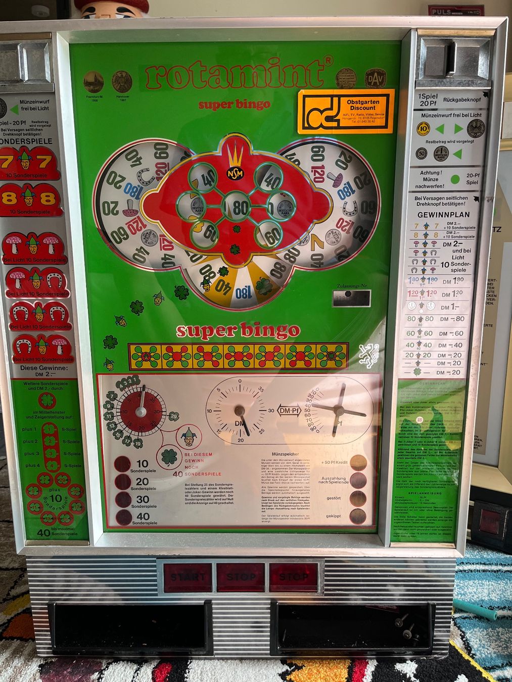 Spielautomaten: Spielautomat Rotamin Super Bingo – Defekt aus Basel von Clopatra