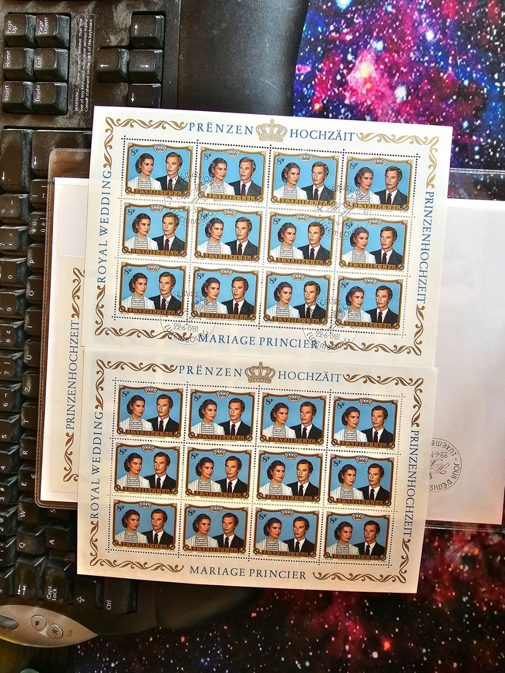 Tutti i francobolli: LUXEMBURG 1981 2 FDC KL.BOGEN +KL.BOGEN. /**/ GEST. – Usato da Dintikon venduto da bonita099 2