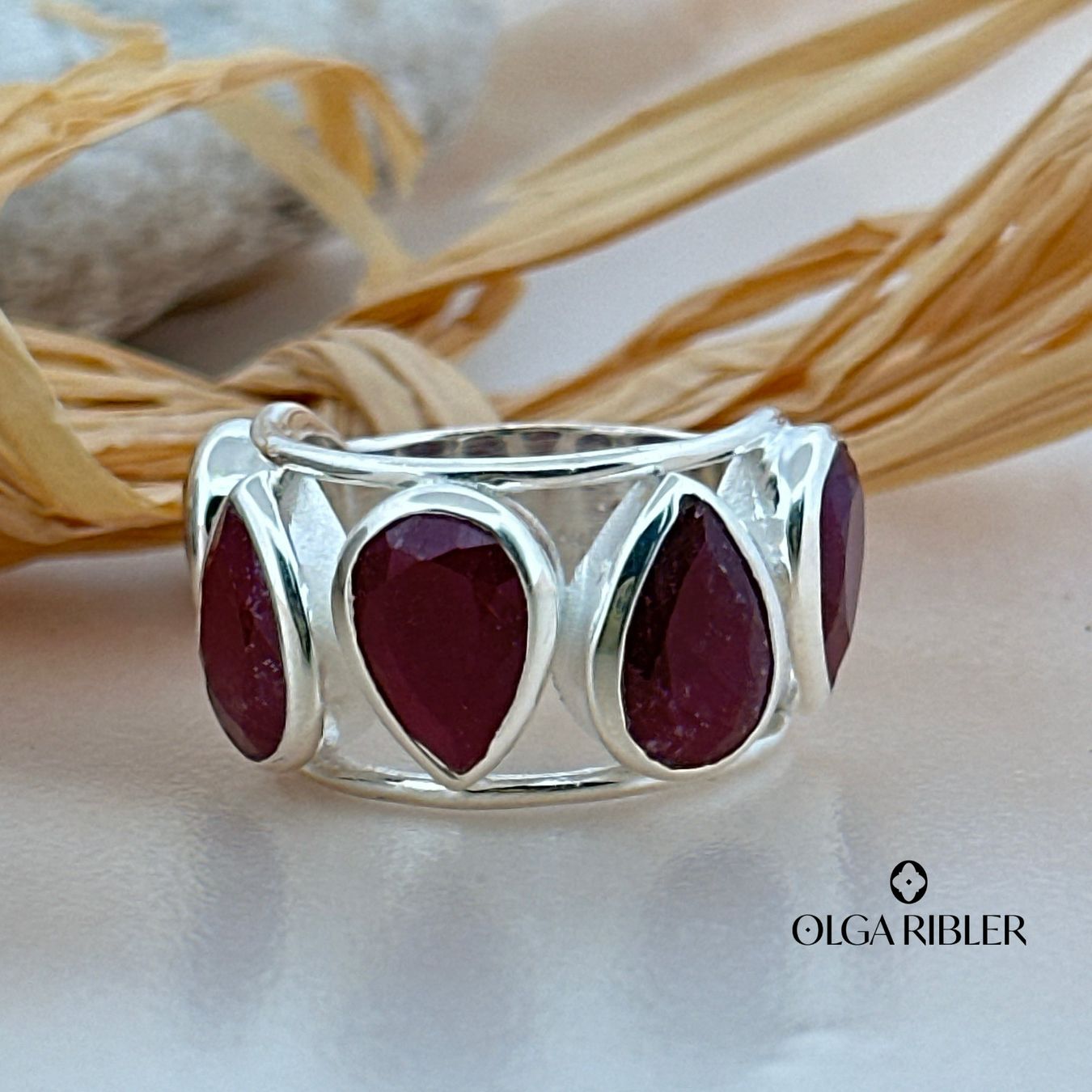 Olga Ribler Ringe: Rubin Ring Sterling Silber  Ringgrösse 54 – Neu (gemäss Beschreibung) aus Luzern von byolgaribleroutlet 6