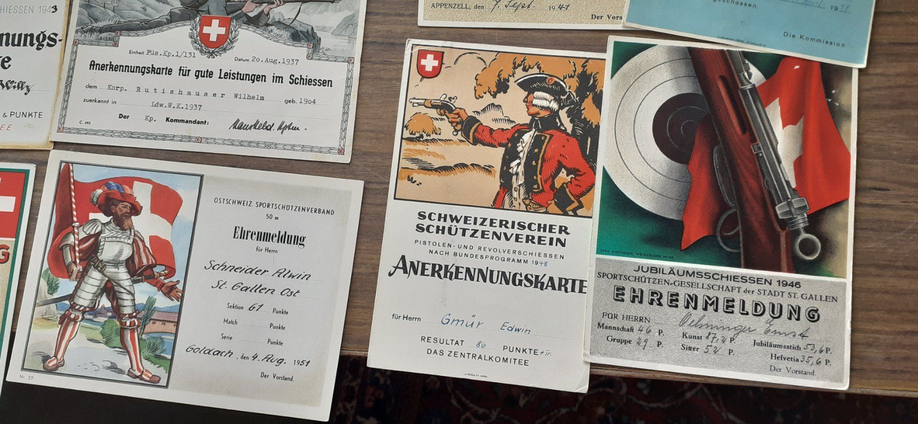Karten: Ehrenmeldungen Lot 1 – Gebraucht aus Mörschwil von lindaswunderkiste 1
